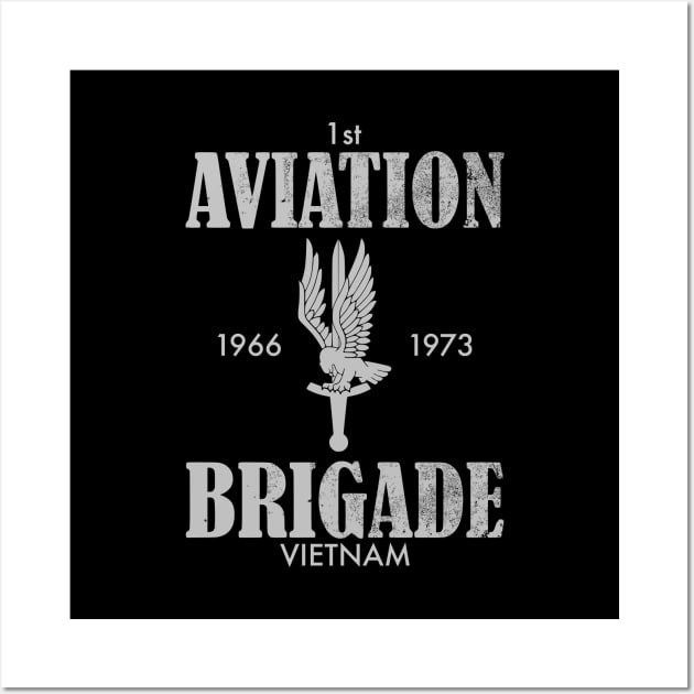 1st Aviation Brigade Vietnam (distressed) Wall Art by TCP